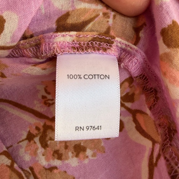 Jjill Floral Pink and Brown Women's Top - Picture 4 of 4